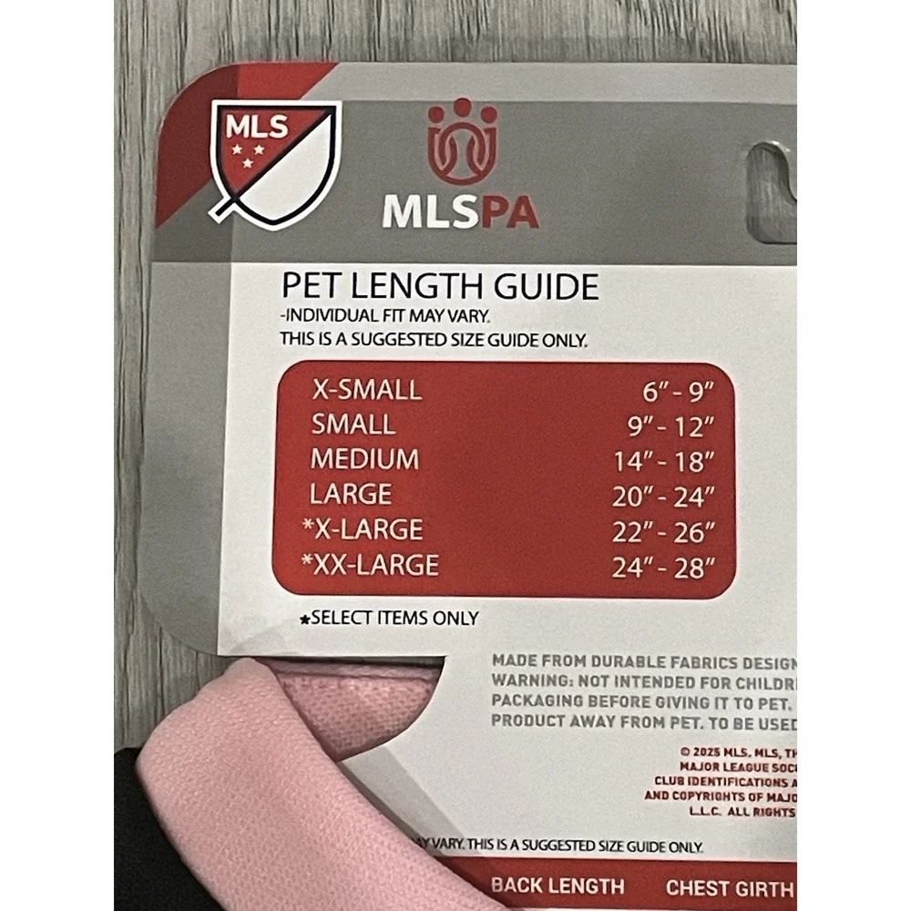 NEW Official MLS Pet Jersey MESSI‎ 10 Club Internacional Del Fultbol Miami - M
